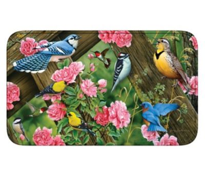 River's Edge Products Memory Foam Song Birds Bath Mat