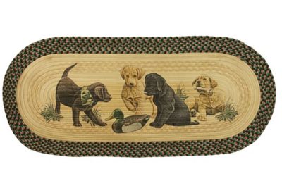 River's Edge Products 48 in. Oval Labs Braided Rug