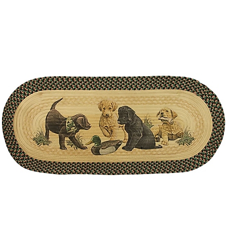 River's Edge Products 48 in. Oval Labs Braided Rug