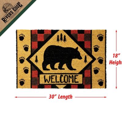 Image showing  Welcome Bear Coir Mat, 30 in. x 18 in.