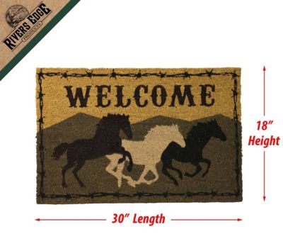 Image showing  Welcome Horse Coir Mat, 30 in. x 18 in.