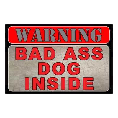 River's Edge Products 26 in. x 17 in. Bad Ass Dog Rubber Door Mat