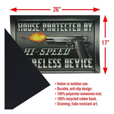 Image showing  26 in. x 17 in. Hi-Speed Wireless Rubber Door Mat