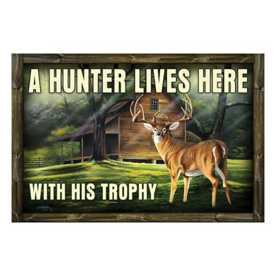 River's Edge Products 26 in. x 17 in. Hunter Trophy Rubber Door Mat