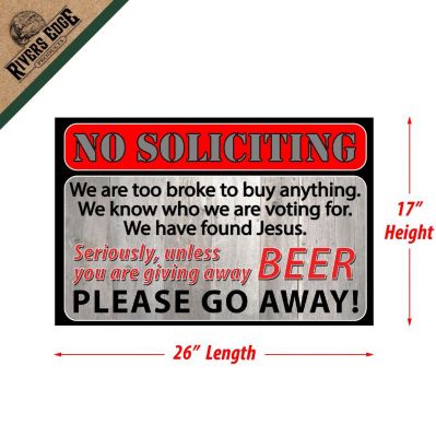 Image showing  26 in. x 17 in. No Soliciting Rubber Door Mat