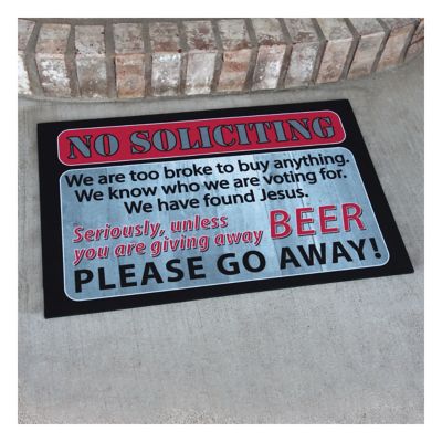 Image showing  26 in. x 17 in. No Soliciting Rubber Door Mat