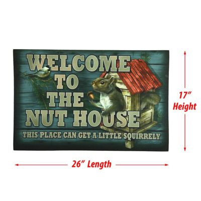 Image showing  26 in. x 17 in. Nut House Rubber Door Mat