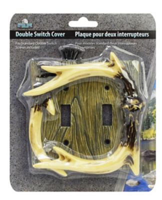Image showing  Double Antler Switch Plate Cover