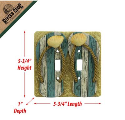 Image showing  Cover Double Beach Switch Plate