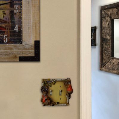 Image showing  Double Cute Deer Switch Plate Cover