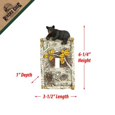 Image showing  Single Birch Bear Switch Plate Cover