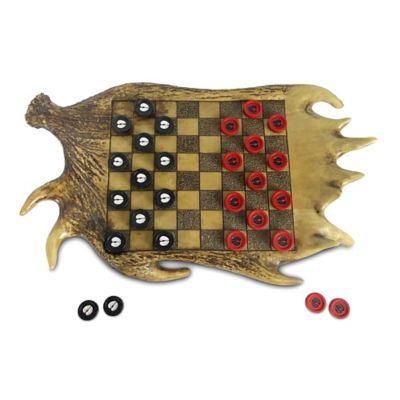 Image showing  Moose Antler Checkerboard Set