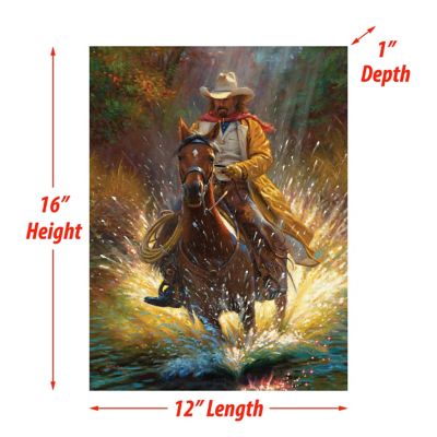 Image showing  Cowboy LED Art, 16 in. x 12 in.