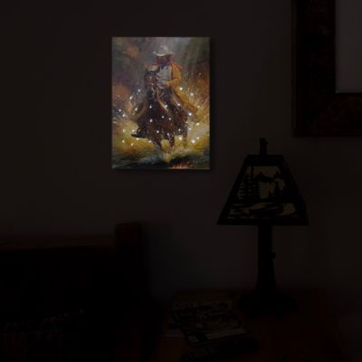 Image showing  Cowboy LED Art, 16 in. x 12 in.