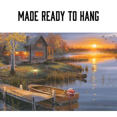 Image showing  Lake Cabin LED Art, 24 in. x 16 in.