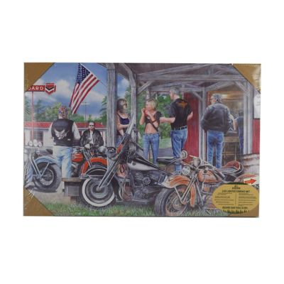 Image showing  Rusty Motorcycle LED Art, 24 in. x 16 in.