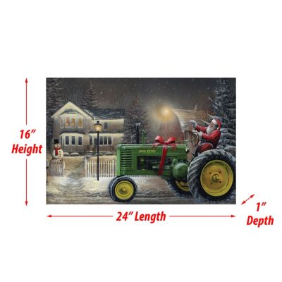 Image showing  Santa/Tractor LED Art, 24 in. x 16 in.