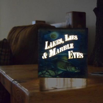 Image showing  Lake Lies Marble LED Box, 6 in. x 6 in.