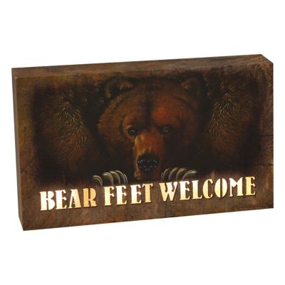 River's Edge Products 8 in. x 5 in. Bear Feet LED Box