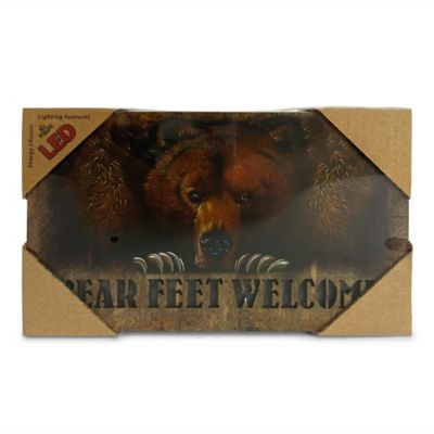 Image showing  Bear Feet LED Box, 8 in. x 5 in.