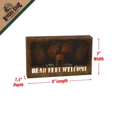 Image showing  Bear Feet LED Box, 8 in. x 5 in.