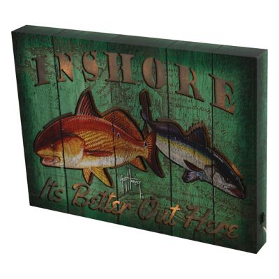 River's Edge Products LED Guy Harvey Inshore Wall Sign, 12 in. x 16 in.
