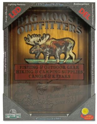 Image showing  LED Moose Outfitter Wall Sign, 12 in. x 16 in.