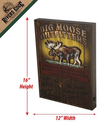 Image showing  LED Moose Outfitter Wall Sign, 12 in. x 16 in.