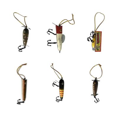 River's Edge Products Antique Lures Christmas Ornaments, 6 pc.