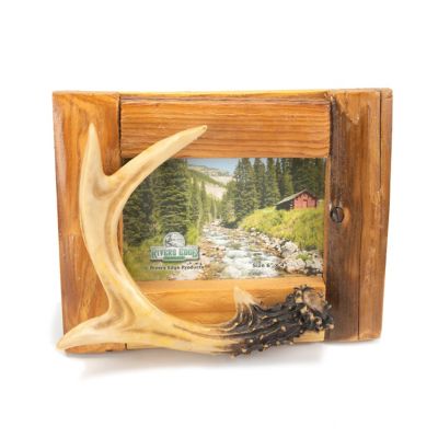 River's Edge Products 4 in. x 6 in. Deer Antler Picture Frame