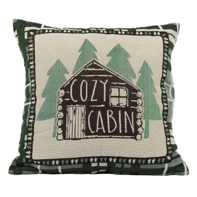 Image showing  18 in. Cabin Tapestry Pillow, 2 Pack