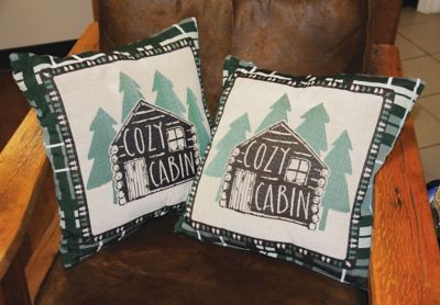 Image showing  18 in. Cabin Tapestry Pillow, 2 Pack