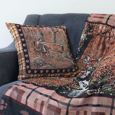 Image showing  Indoor Deer Tapestry Throw Pillows, 18 in., 2 pc.