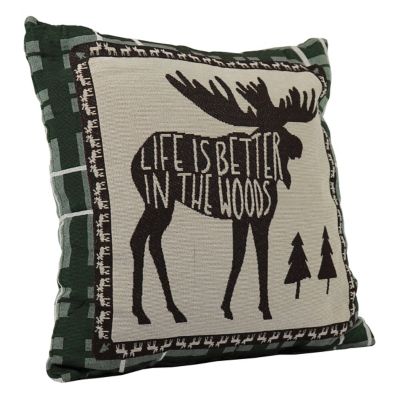 Image showing  18 in. Moose Tapestry Pillow, 2 Pack