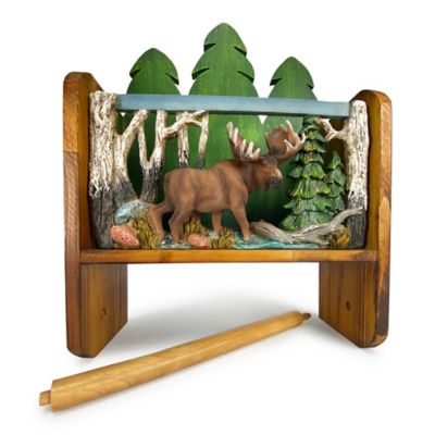 Image showing  Moose Toilet Paper Holder and Magazine Rack Combo