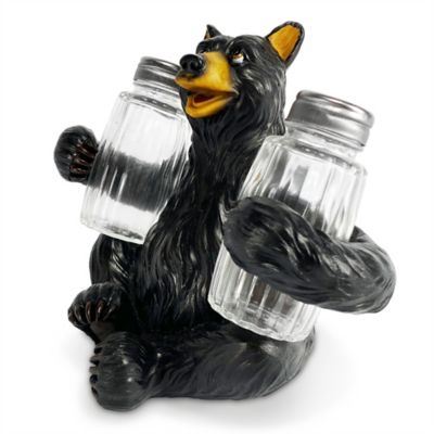 Image showing 2 th River's Edge Products Bear Glass Salt and Pepper Shakers