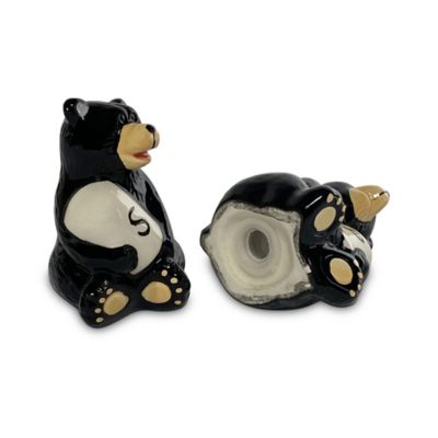 Image showing 5 th River's Edge Products Bear Holding Salt and Pepper Shakers