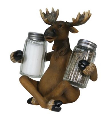 River's Edge Products Moose Holding Salt and Pepper Shakers