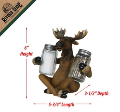 Image showing  Moose Holding Salt and Pepper Shakers