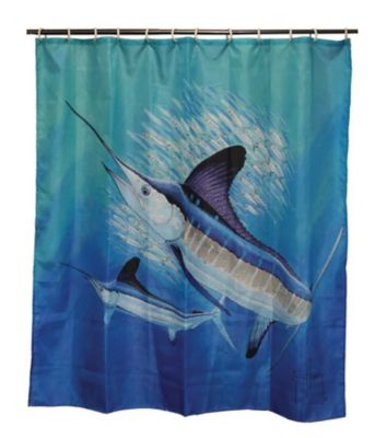 River's Edge Products Guy Harvey Shower Curtain, 70 in. x 72 in.
