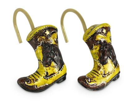 Image showing  Cowboy Boot Shower Curtain Hooks, 12-Pack