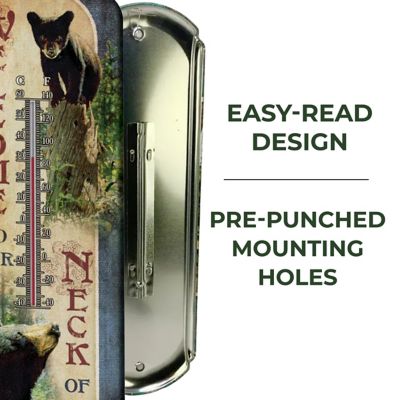 Image showing  Bear Welcome Tin Thermometer