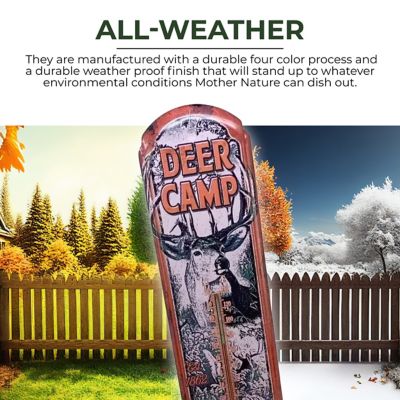 Image showing  Deer Camp Tin Thermometer