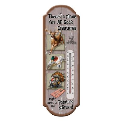 River's Edge Products God's Creatures Tin Thermometer