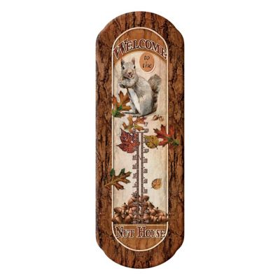 River's Edge Products Welcome Nut House Tin Thermometer