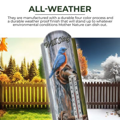 Image showing  Will Sing for Food Tin Thermometer