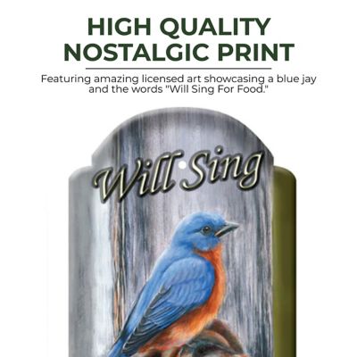 Image showing  Will Sing for Food Tin Thermometer