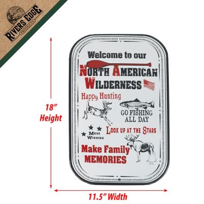 Image showing  Welcome NA Wilderness Porcelain Metal Sign, 18 in. x 11.5 in.