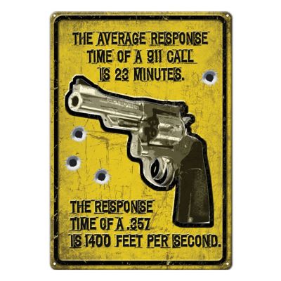 River's Edge Products 12 in. x 17 in. Average Response Tin Sign
