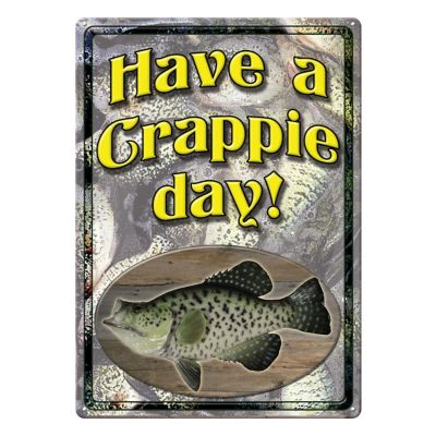 River's Edge Products Crappie Tin Sign, 12 in. x 17 in.